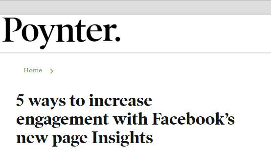 Poynter headline